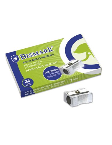 Taille-crayon métallique Bismark pour crayons ordinaires - Couleur acier