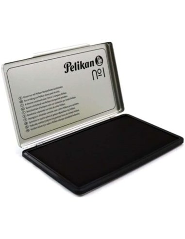 Tampon encreur Pelikan n° 1 9 x 16 cm - Idéal pour tampons de bureau - Format compact - Encre de haute qualité - Noir