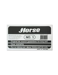 Tampon métallique Horse n° 1 - Facile à recharger - Solide et durable - Noir