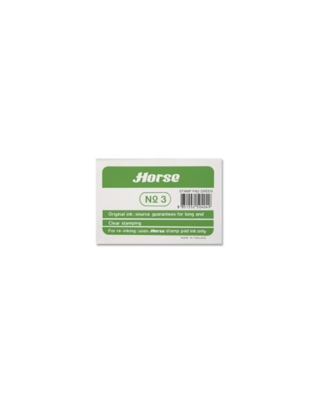 Tampon métallique Cheval n° 3 - Facile à recharger - Solide et durable - Vert
