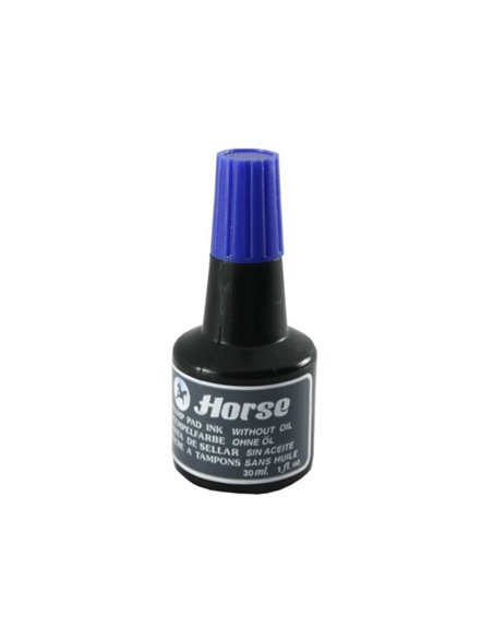 Flacon d'encre de cheval pour tampon 30 ml - Sans huile - Bleu