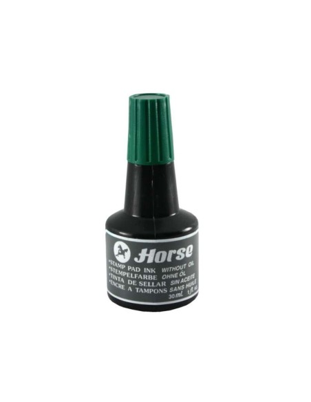 Flacon d'encre de cheval pour tampon 30 ml - Sans huile - Vert