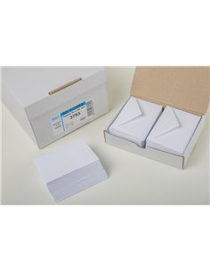 Lot de 100 enveloppes en papier Sam 90 g/m² - Dimensions 70 x 105 mm - Couleur blanche
