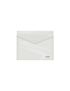 Pochette porte-documents Dohe A5 - Fermeture à pression - Polypropylène cristal transparent 150 microns - Transparent