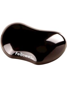 Repose-poignet flexible en gel Fellowes Crystal - Résistant aux taches - Noir