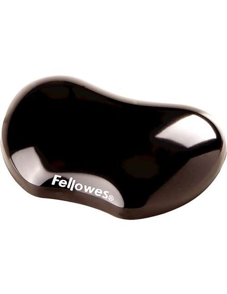 Repose-poignet flexible en gel Fellowes Crystal - Résistant aux taches - Noir