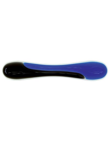 Repose-poignet Kensington Duo Gel - Coussin en gel - Canal de ventilation - Couleurs bicolores - Finition douce - Bleu/Noir/Gris