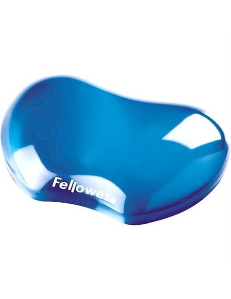 Repose-poignet flexible en gel Fellowes Crystal - Résistant aux taches - Bleu