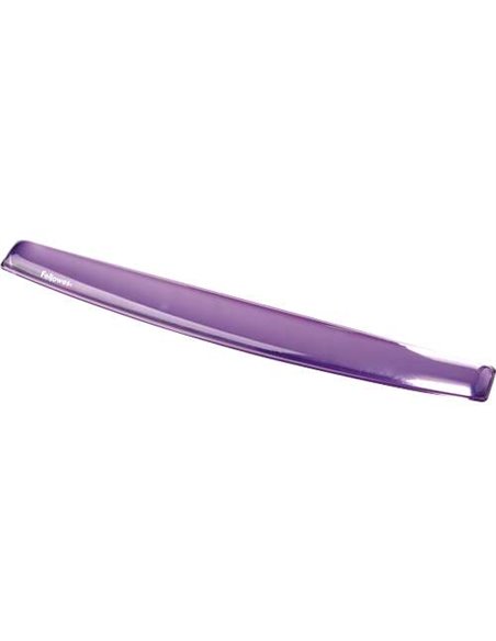 Repose-poignet pour clavier Fellowes Crystal Flexible Gel - Résistant aux taches - Violet