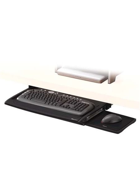 Plateau pour clavier Fellowes Deluxe Office Suites - Position souris - Repose-poignet intégré