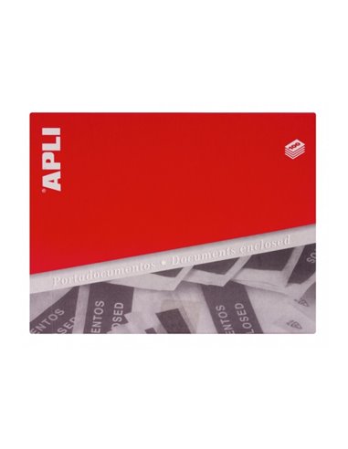 Lot de 100 enveloppes Apli pour documents - Adhésif au dos - Texte en 3 langues - Imperméable et résistant aux intempéries
