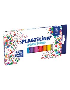 Pâte à modeler Oxford 12 couleurs 100 g - Texture souple et malléable - Idéale pour modeler et créer des œuvres d'art
