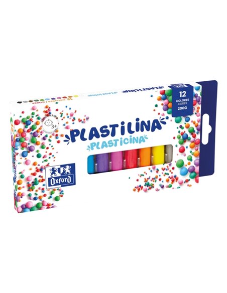 Pâte à modeler Oxford 12 couleurs 100 g - Texture souple et malléable - Idéale pour modeler et créer des œuvres d'art