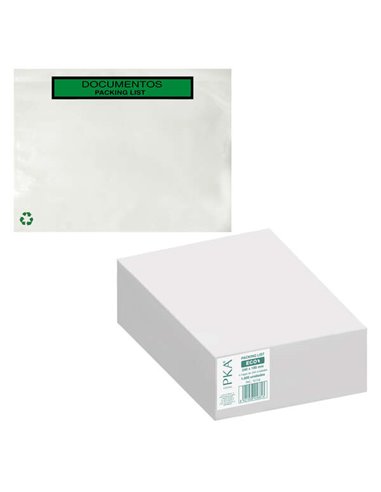 Boîte de 1 000 enveloppes autocollantes Dohe PKA pour envoi de documents - Liste de colisage spéciale pour expédition