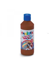 Bouteille de 250 ml de peinture acrylique Carioca - Couleurs vives - Résistante à la lumière - Effet tridimensionnel - Convient 