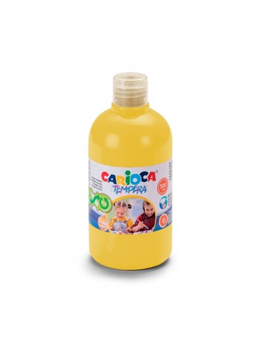 Bouteille de 500 ml de peinture Carioca Tempera - Couleurs super lavables - Faciles à mélanger - Applicable sur matériaux poreux