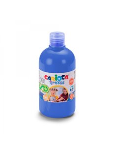 Peinture Tempera Carioca en flacon de 500 ml - Couleurs super lavables - Facile à mélanger - Applicable sur matériaux poreux - H