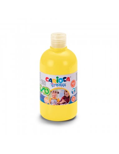 Peinture Tempera Carioca en flacon de 500 ml - Couleurs super lavables - Facile à mélanger - Applicable sur matériaux poreux - H