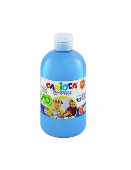 Bouteille de détrempe Carioca - 500 ml - Couleurs super lavables - Faciles à mélanger - Applicable sur matériaux poreux - Haute 