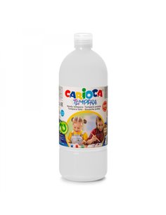Bouteille de détrempe Carioca 1000 ml - Couleurs super lavables - Faciles à mélanger - Applicable sur matériaux poreux - Haute o