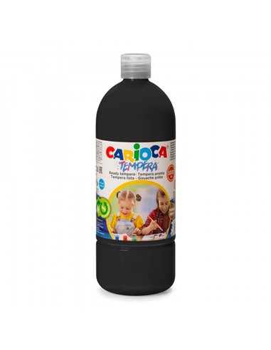 Bouteille de détrempe Carioca 1000 ml - Couleurs super lavables - Faciles à mélanger - Applicable sur matériaux poreux - Haute o