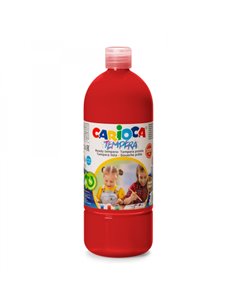 Peinture Tempera Carioca en flacon de 1 000 ml – Couleurs super lavables – Facile à mélanger – Applicable sur matériaux poreux –