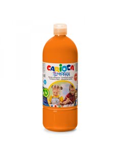 Bouteille de détrempe Carioca 1000 ml - Couleurs super lavables - Faciles à mélanger - Applicable sur matériaux poreux - Haute o