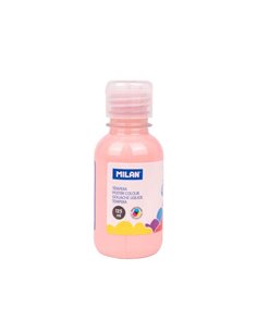 Bouteille Milan Tempera 125 ml - Bouchon doseur - Séchage rapide - Miscible - Rose pâle