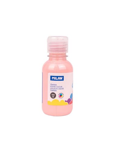 Bouteille Milan Tempera 125 ml - Bouchon doseur - Séchage rapide - Miscible - Rose pâle