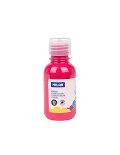 Flacon de peinture tempera Milan 125 ml - Bouchon doseur - Séchage rapide - Miscible - Couleur magenta