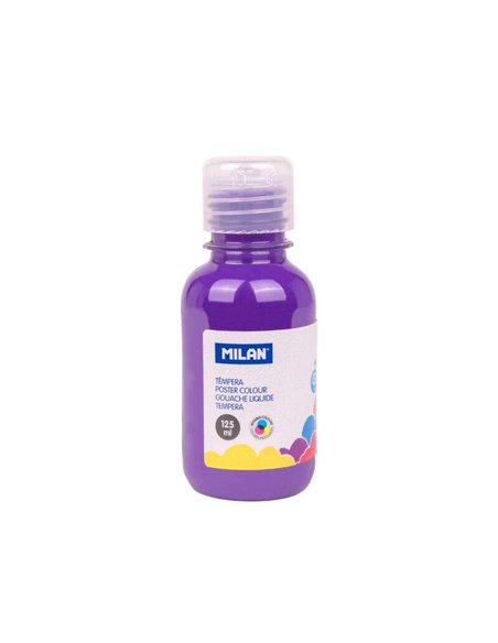 Flacon de détrempe Milan 125 ml - Bouchon doseur - Séchage rapide - Miscible - Couleur violette