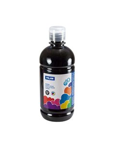 Bouteille Milan Tempera 500 ml - Bouchon doseur - Séchage rapide - Miscible - Noir