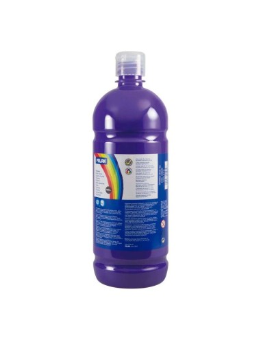 Bouteille Milan Tempera 1000 ml - Bouchon doseur - Séchage rapide - Miscible - Couleur violette