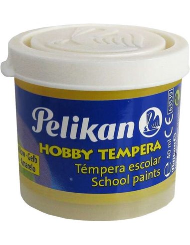 Flacon de peinture à la détrempe Pelikan School 40 ml - Facile à laver - Idéal pour les activités scolaires - Jaune