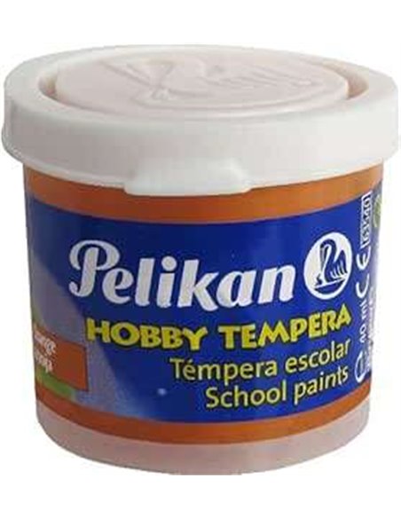 Flacon de peinture à la détrempe Pelikan School 40 ml - Facile à laver - Idéal pour les activités scolaires - Orange