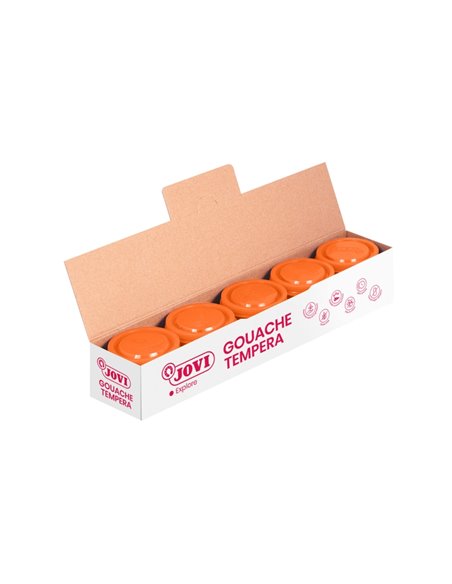 Flacon de peinture tempera Jovi 35 ml pour école – Application multi-surfaces – À utiliser au pinceau, au rouleau ou à la spatul