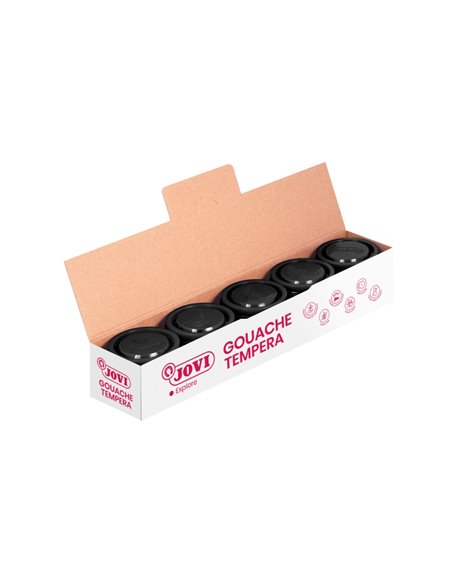 Flacon de peinture tempera Jovi 35 ml pour école - Application multi-surfaces - À utiliser au pinceau, au rouleau ou à la spatul