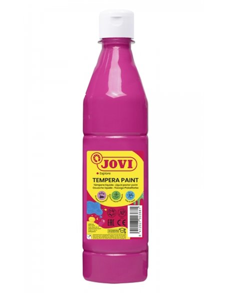 Peinture Tempera liquide Jovi 500 ml - À base d'eau - Prête à l'emploi - Pouvoir couvrant élevé - Séchage rapide - Excellente fl