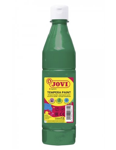 Peinture Tempera liquide Jovi 500 ml - À base d'eau - Prête à l'emploi - Pouvoir couvrant élevé - Séchage rapide - Excellente fl