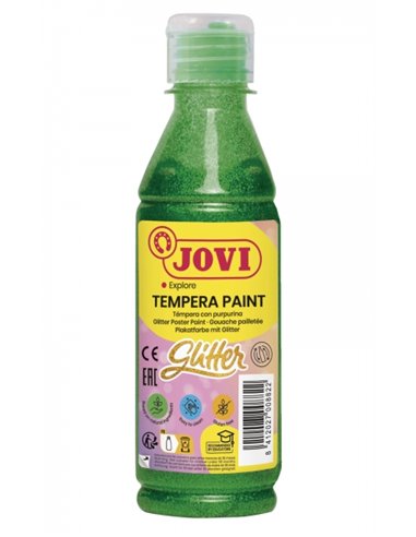 Tempera liquide pailletée à base d'eau Jovi 250 ml - Particules pailletées - Excellentes performances - Séchage rapide - Fluidit