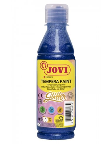Tempera liquide pailletée à l'eau Jovi 250 ml - Particules pailletées - Excellentes performances - Séchage rapide - Fluidité opt
