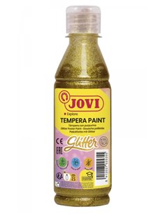 Tempera liquide pailletée Jovi à base d'eau 250 ml - Particules pailletées - Excellentes performances - Séchage rapide - Fluidit