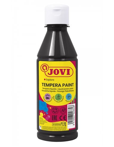 Peinture Tempera Liquide Jovi 250 ml - À base d'eau - Prête à l'emploi - Pouvoir couvrant élevé - Séchage rapide - Excellente fl