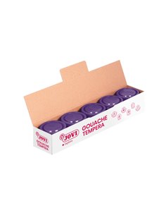 Flacon de peinture tempera Jovi 35 ml pour l'école - Application multi-surfaces - À utiliser au pinceau, au rouleau ou à la spat