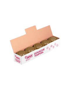 Flacon de peinture tempera Jovi 35 ml pour l'école - Application multi-surfaces - À utiliser au pinceau, au rouleau ou à la spat