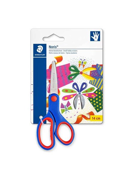 Ciseaux d'école de sécurité Staedtler Noris 965 - Poignée ergonomique souple - Lames émoussées - Longueur 14 cm