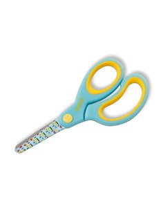 Ciseaux pour enfants Dahle 54662 13 cm - Pointes arrondies - Acier inoxydable - Poignées ergonomiques caoutchoutées - Turquoise/