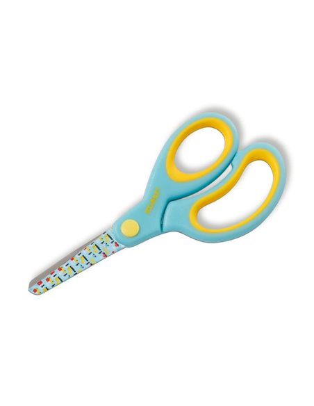 Ciseaux pour enfants Dahle 54662 13 cm - Pointes arrondies - Acier inoxydable - Poignées ergonomiques caoutchoutées - Turquoise/