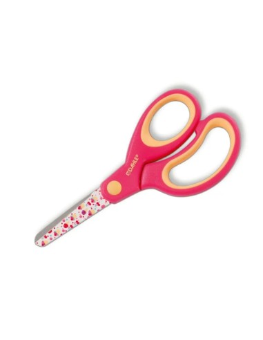 Ciseaux pour enfants Dahle 54663 13 cm - Pointes arrondies - Acier inoxydable - Poignées ergonomiques caoutchoutées - Rose