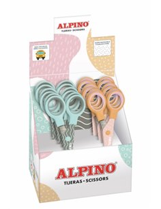 Ciseaux d'école Alpine Pastel 13 cm - Acier inoxydable - Pointe émoussée - Couleurs pastel assorties